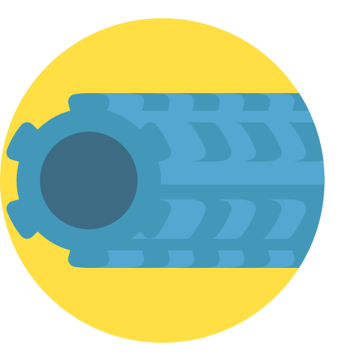 schaumstoffrolle Detailed Flat Circular Flat icon