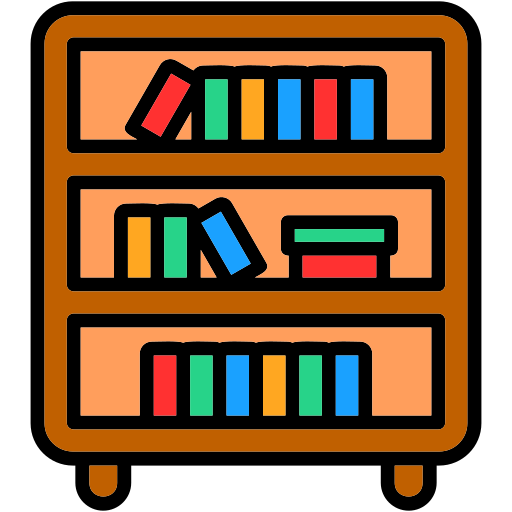 estante de libros Generic Outline Color icono
