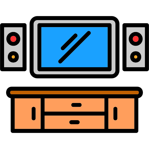 Home Theater Generic Outline Color icon