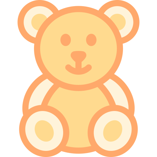 Teddy bear Detailed color Lineal color icon