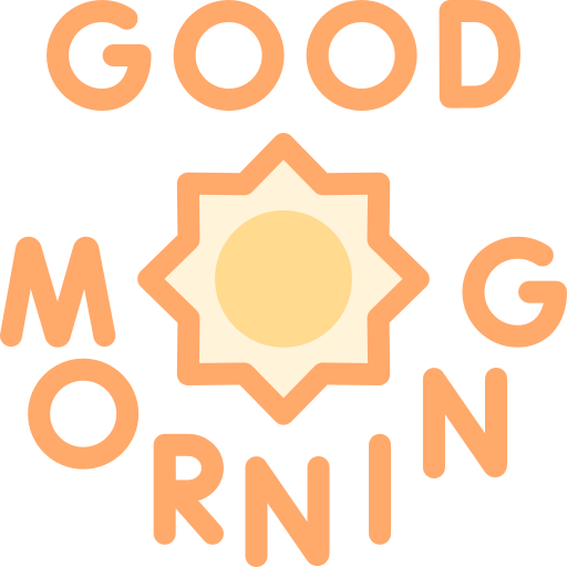good morning Detailed color Lineal color icon