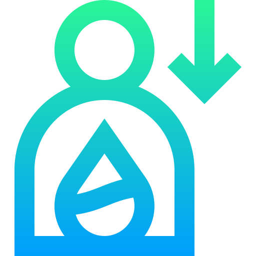 Dehydration Super Basic Straight Gradient icon
