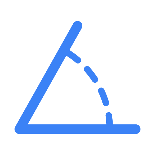 Angle Generic Blue icon