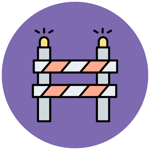 Road Block Generic Outline Color icon