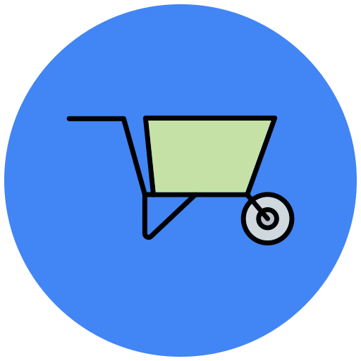 Wheel barrow Generic Outline Color icon