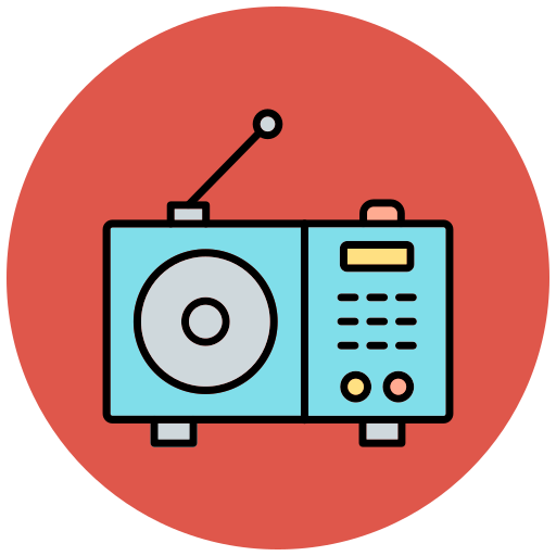 Radio Generic Outline Color icon