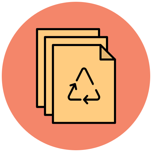papier z recyklingu Generic Outline Color ikona