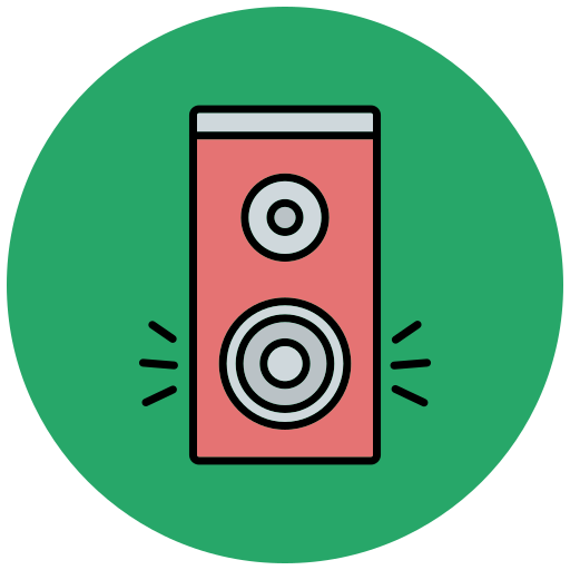 caja del altavoz Generic Outline Color icono