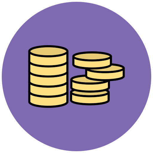 Coin Generic Outline Color icon