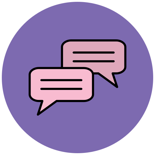 Chatting Generic Outline Color icon