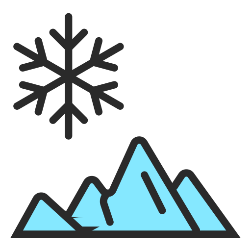 montaña de hielo Generic Outline Color icono