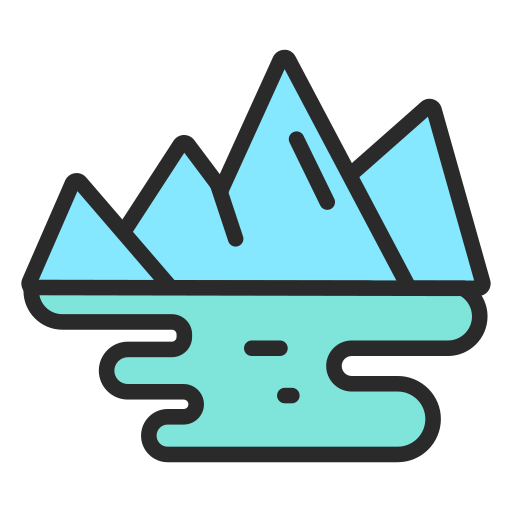 氷の山 Generic Outline Color icon