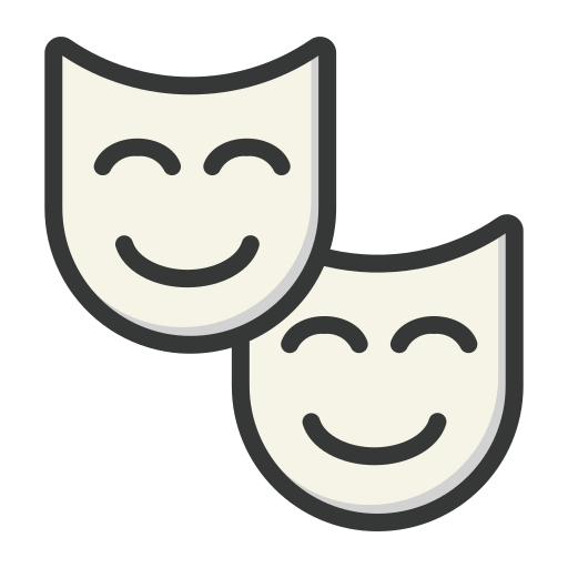 Theater masks Generic Outline Color icon