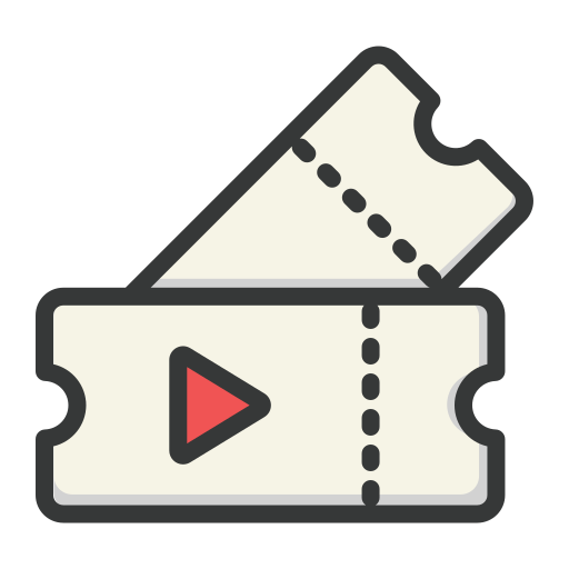 Movie Tickets Generic Outline Color icon