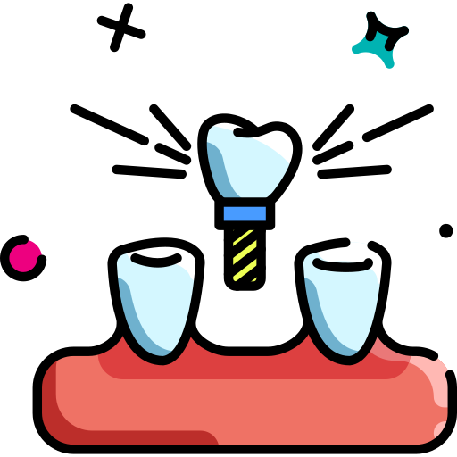 implant dentystyczny Generic Outline Color ikona