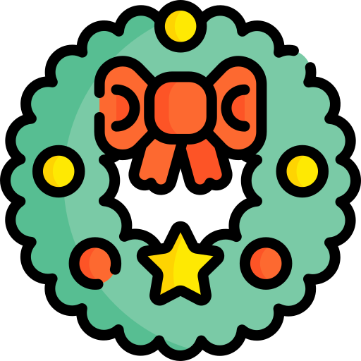 corona de navidad Special Lineal color icono