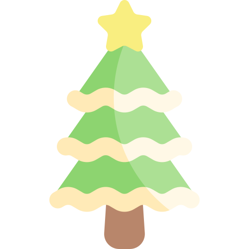 Рождественская елка Kawaii Flat иконка