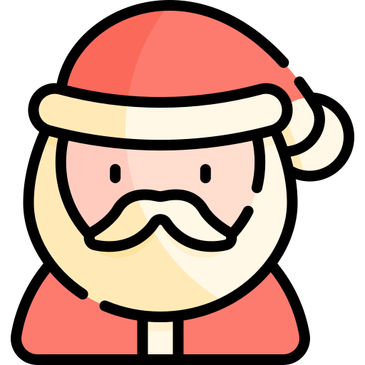 santa Kawaii Lineal color icon