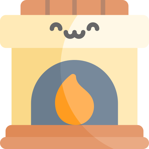 暖炉 Kawaii Flat icon