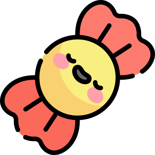 사탕 Kawaii Lineal color icon