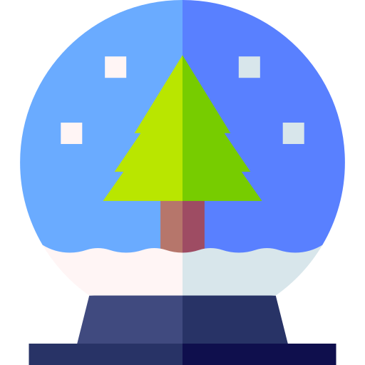 Śnieżna kula Basic Straight Flat ikona