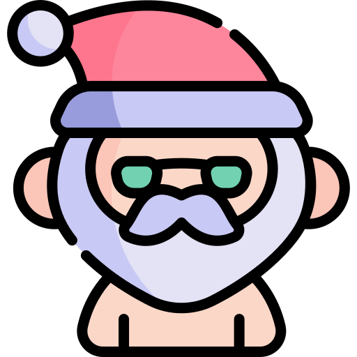 sommer weihnachtsmann Kawaii Lineal color icon