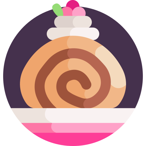 Roll cake Detailed Flat Circular Flat icon