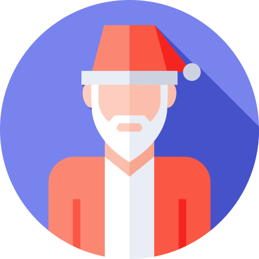 Santa Claus Flat Circular Flat icon