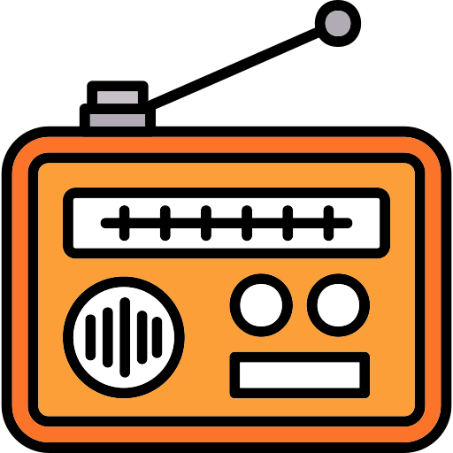 Radio Generic Outline Color icon