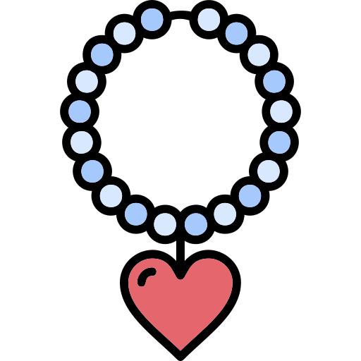 collana di perle Generic Outline Color icona