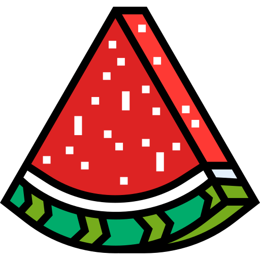 Watermelon Detailed Straight Lineal color icon