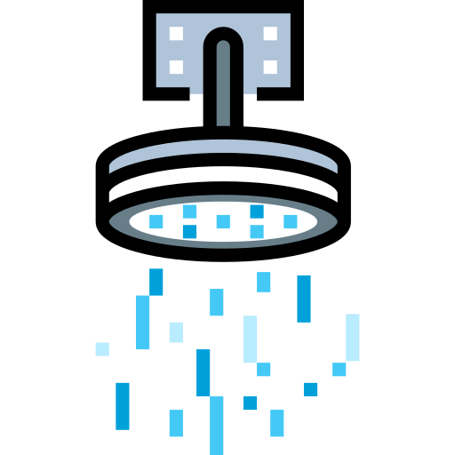 Shower Detailed Straight Lineal color icon