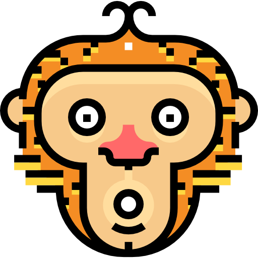 猿 Detailed Straight Lineal color icon