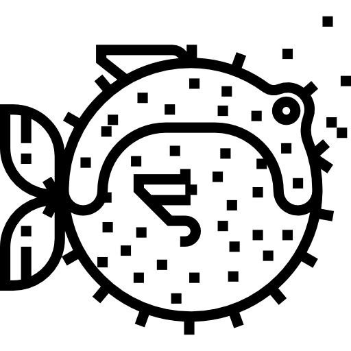 rozdymka tygrysia Detailed Straight Lineal ikona