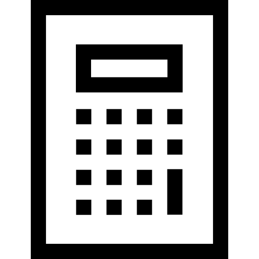 계산자 Basic Straight Lineal icon