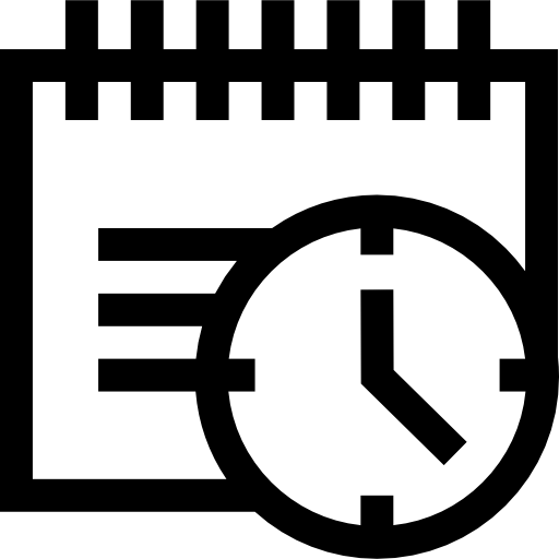 date limite Basic Straight Lineal Icône