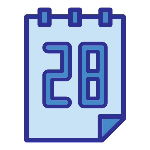 fecha del calendario Generic Blue icono
