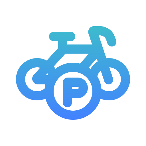 parking dla rowerów Generic Gradient ikona