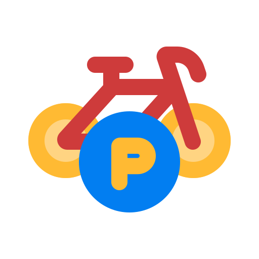 parking dla rowerów Generic Flat ikona