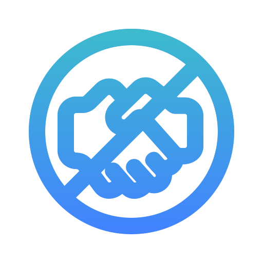 No handshake Generic Gradient icon