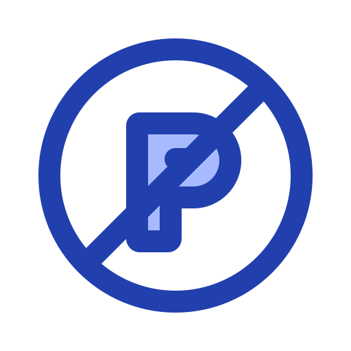 주차 금지 Generic Blue icon
