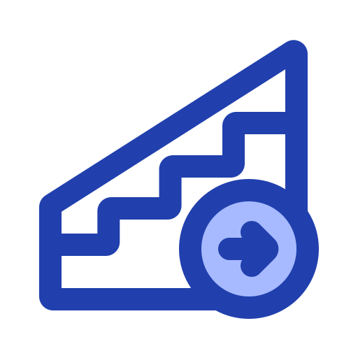 escaliers Generic Blue Icône