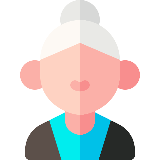 Old Woman Basic Rounded Flat icon