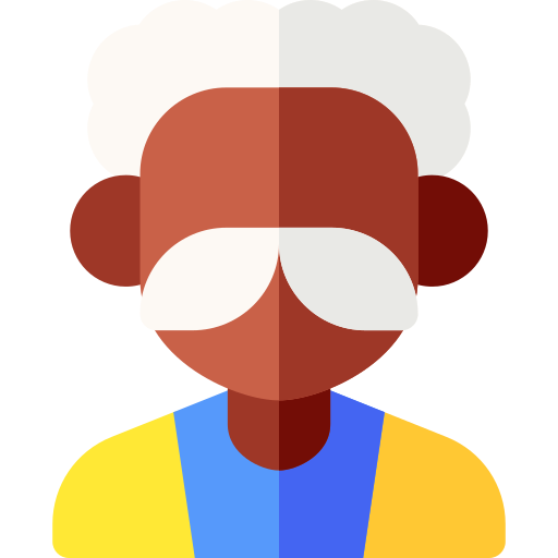 Old Man Basic Rounded Flat icon