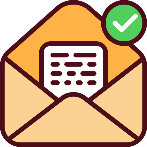 Check mail Generic Outline Color icon
