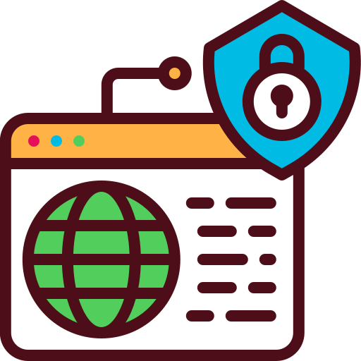 Web Protection Generic Outline Color icon