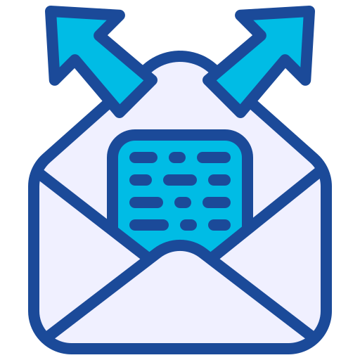 inviare una mail Generic Blue icona