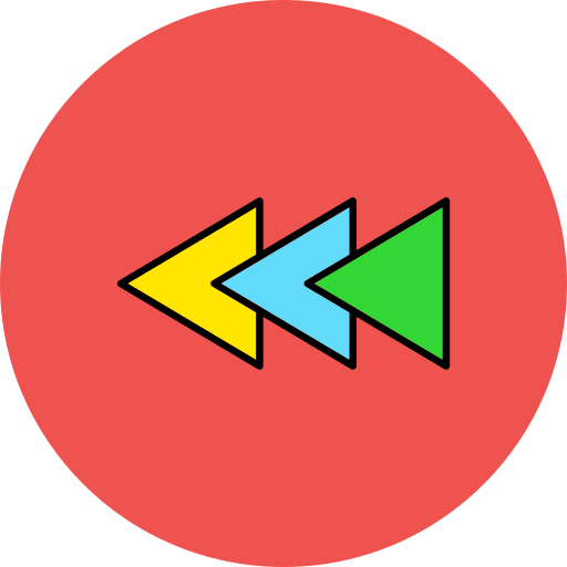 後方へ Generic Outline Color icon