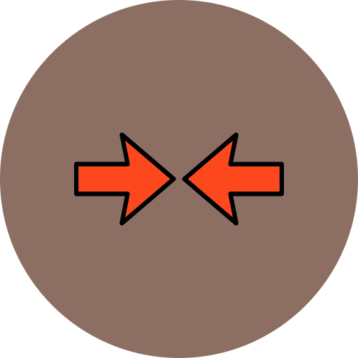 flechas opuestas Generic Outline Color icono