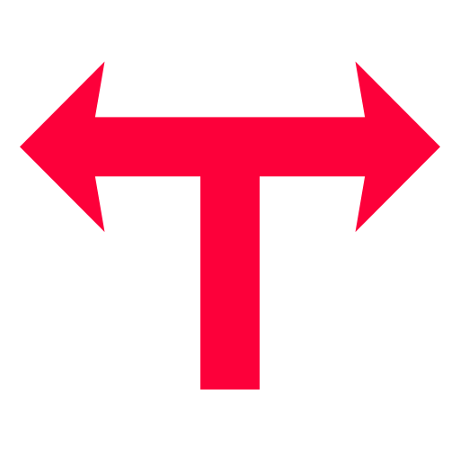 T junction Generic Flat icon